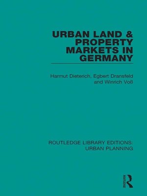 cover image of Urban Land and Property Markets in Germany